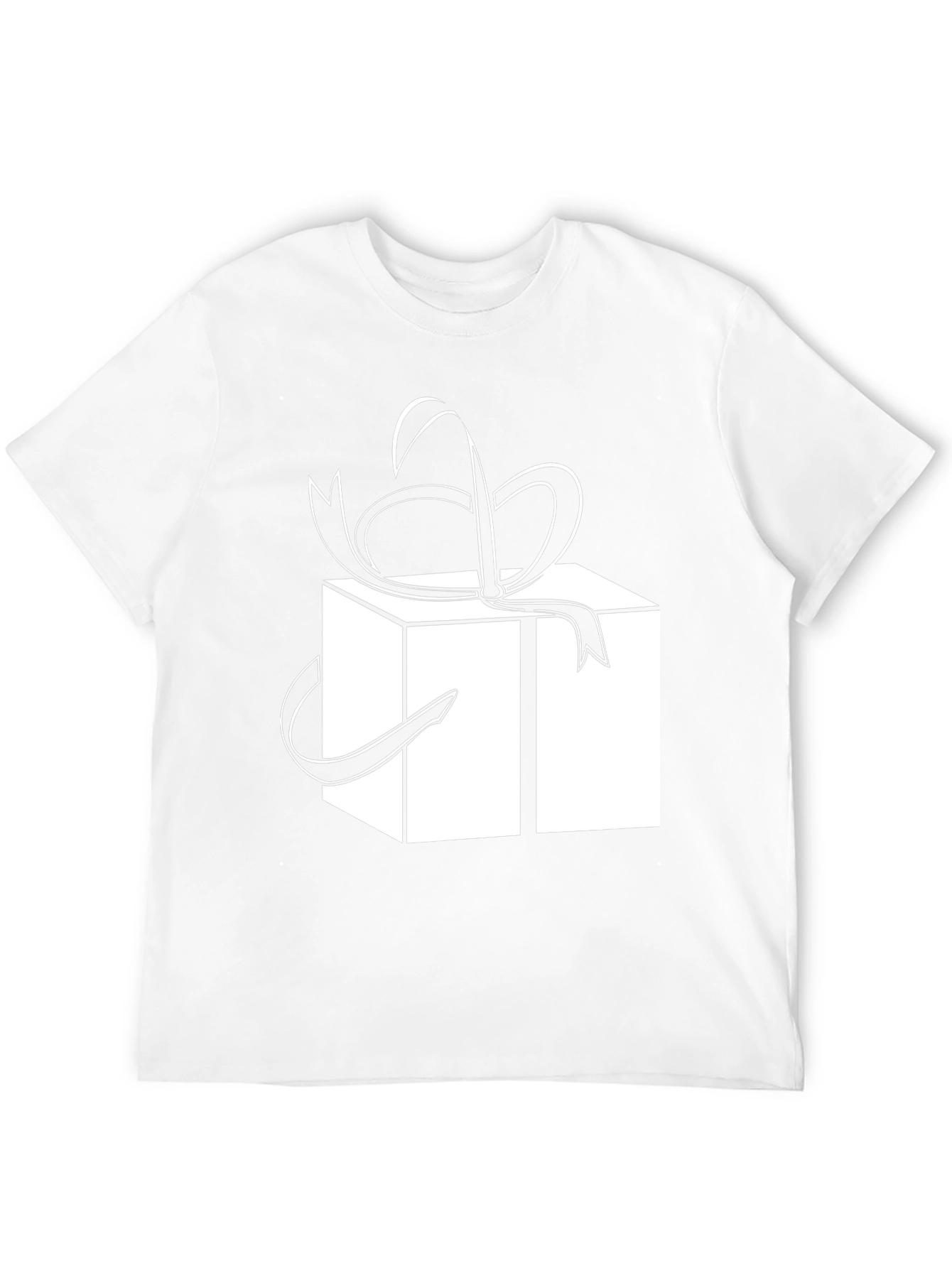Gift Box Graphic Tee - Black Cotton T-Shirt