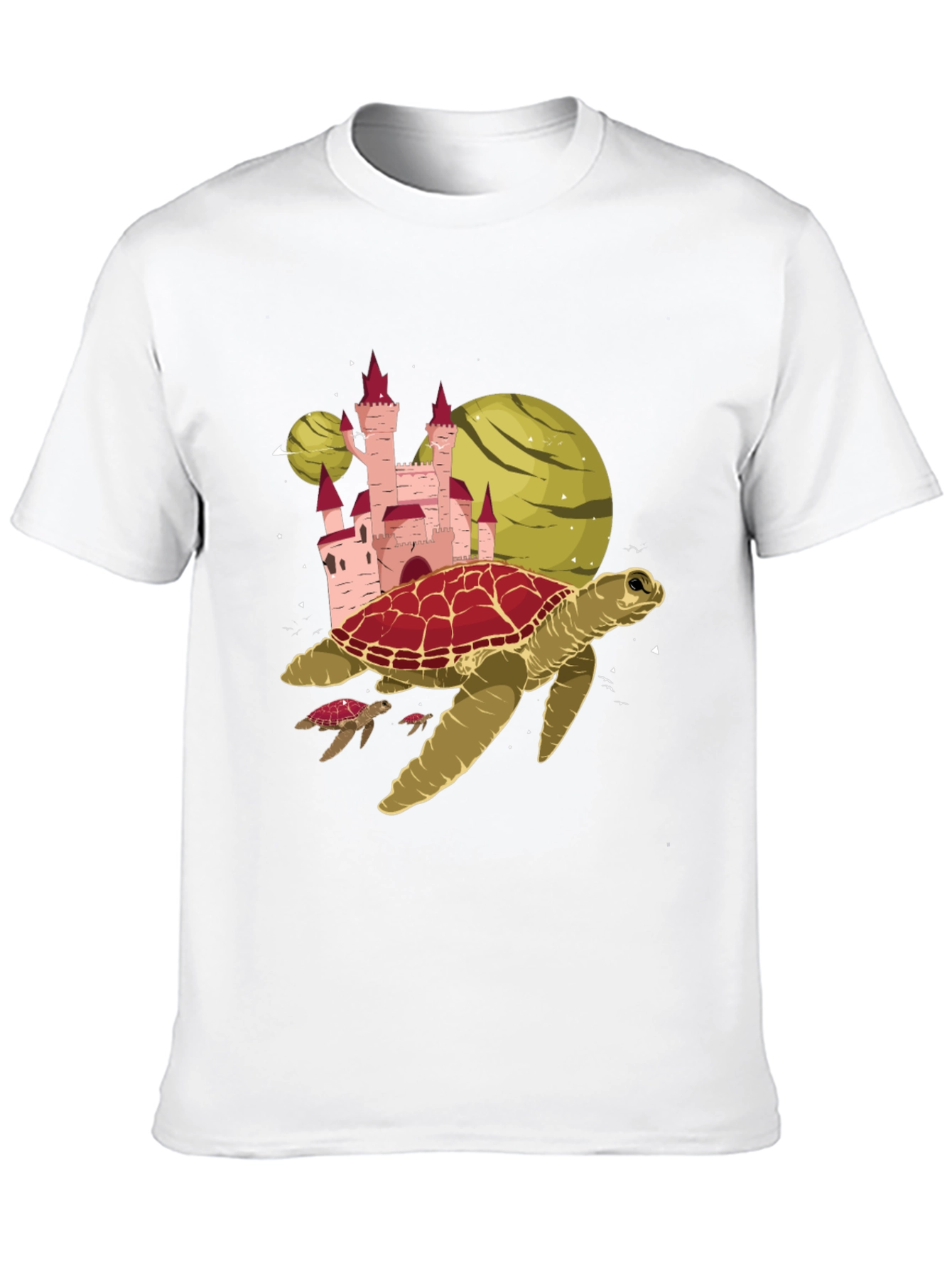 Turtle Castle Graphic T-Shirt - Fantasy Design