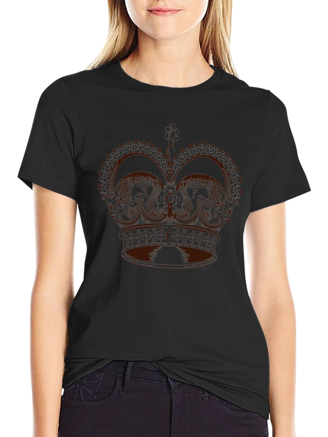 Crown Graphic Black Tee
