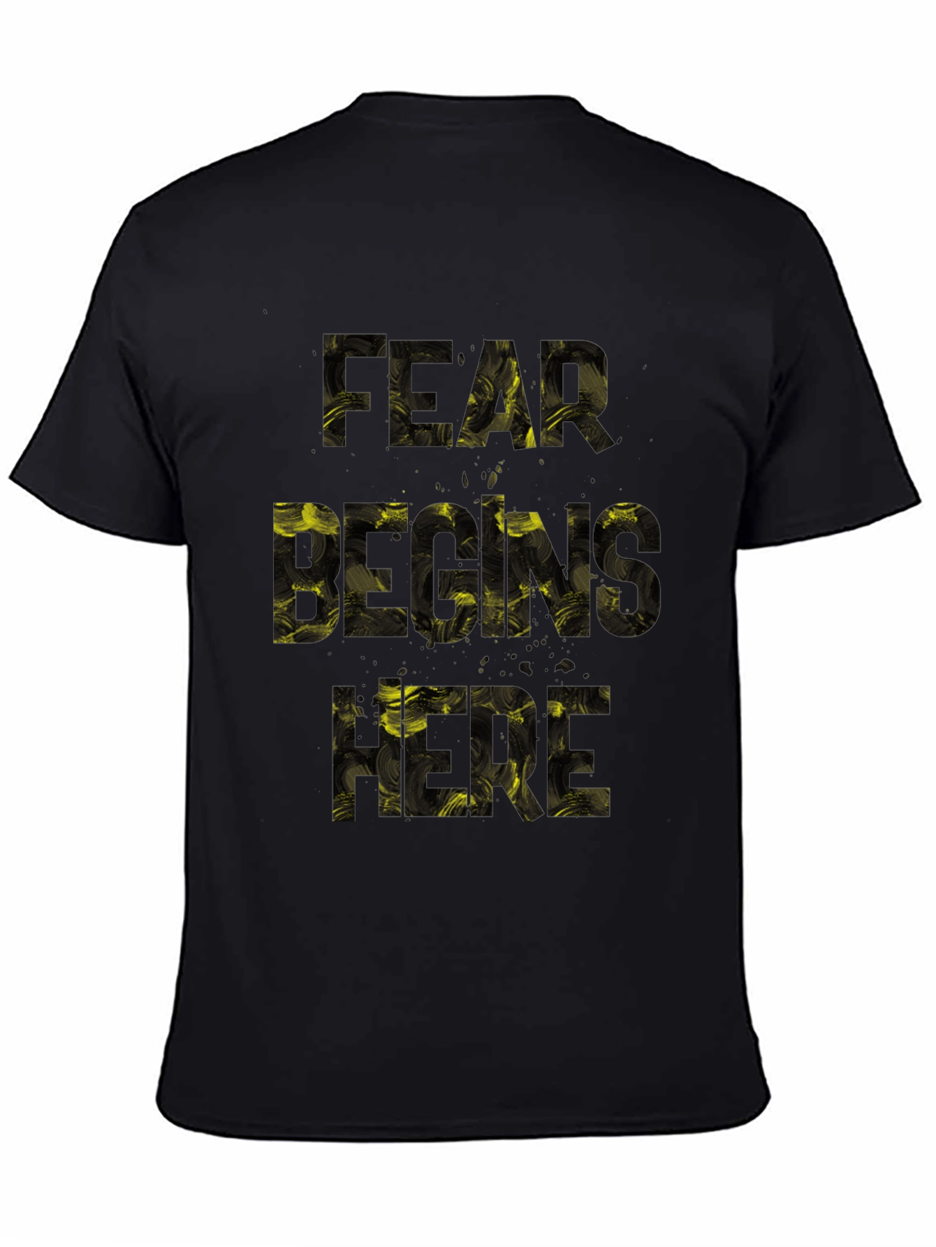Fear Begins Here Graphic Tee - Black