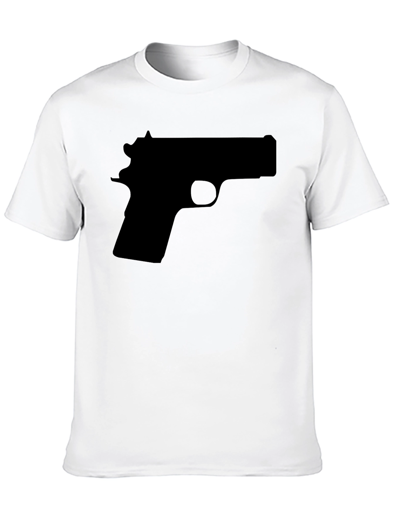 Gun Silhouette Graphic Tee - Black
