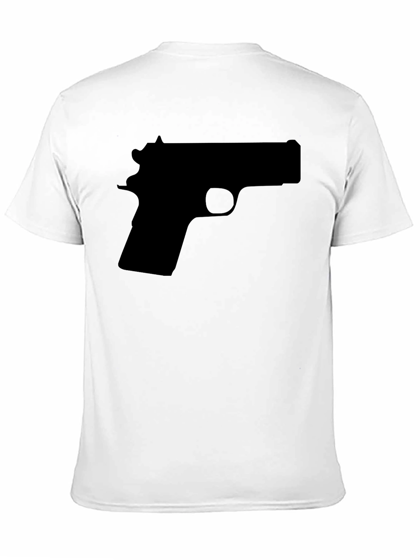 Gun Silhouette Graphic Tee - Black