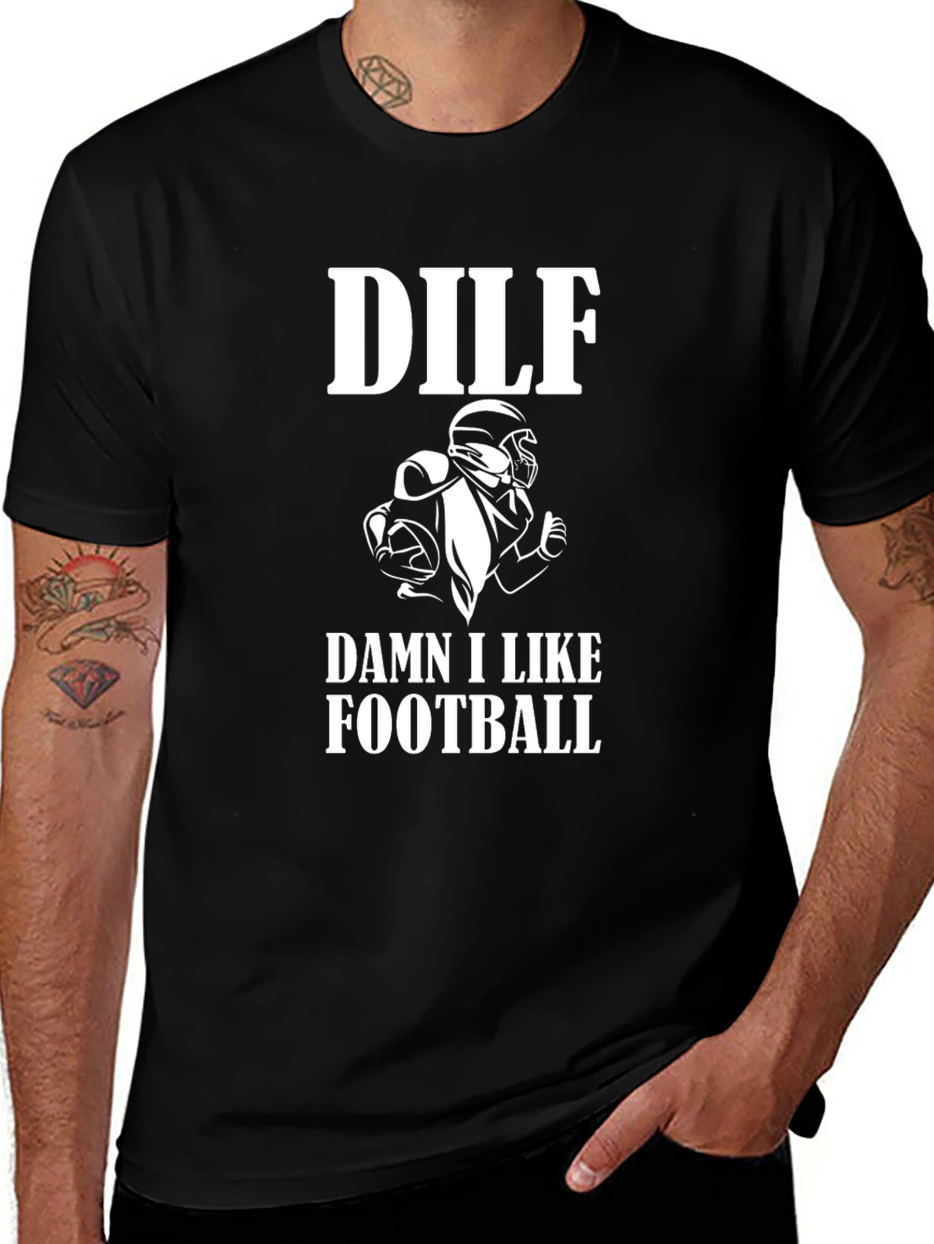 DILF Damn I Like Football Graphic Tee