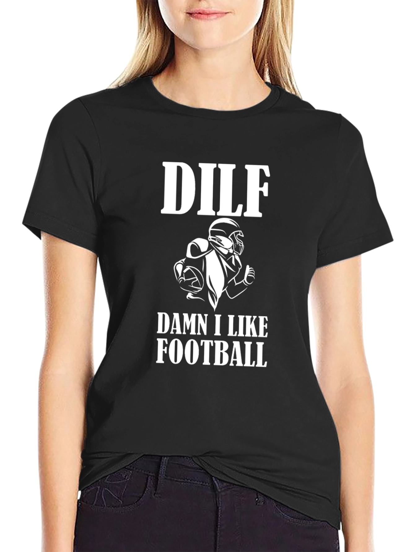 DILF Damn I Like Football Graphic Tee