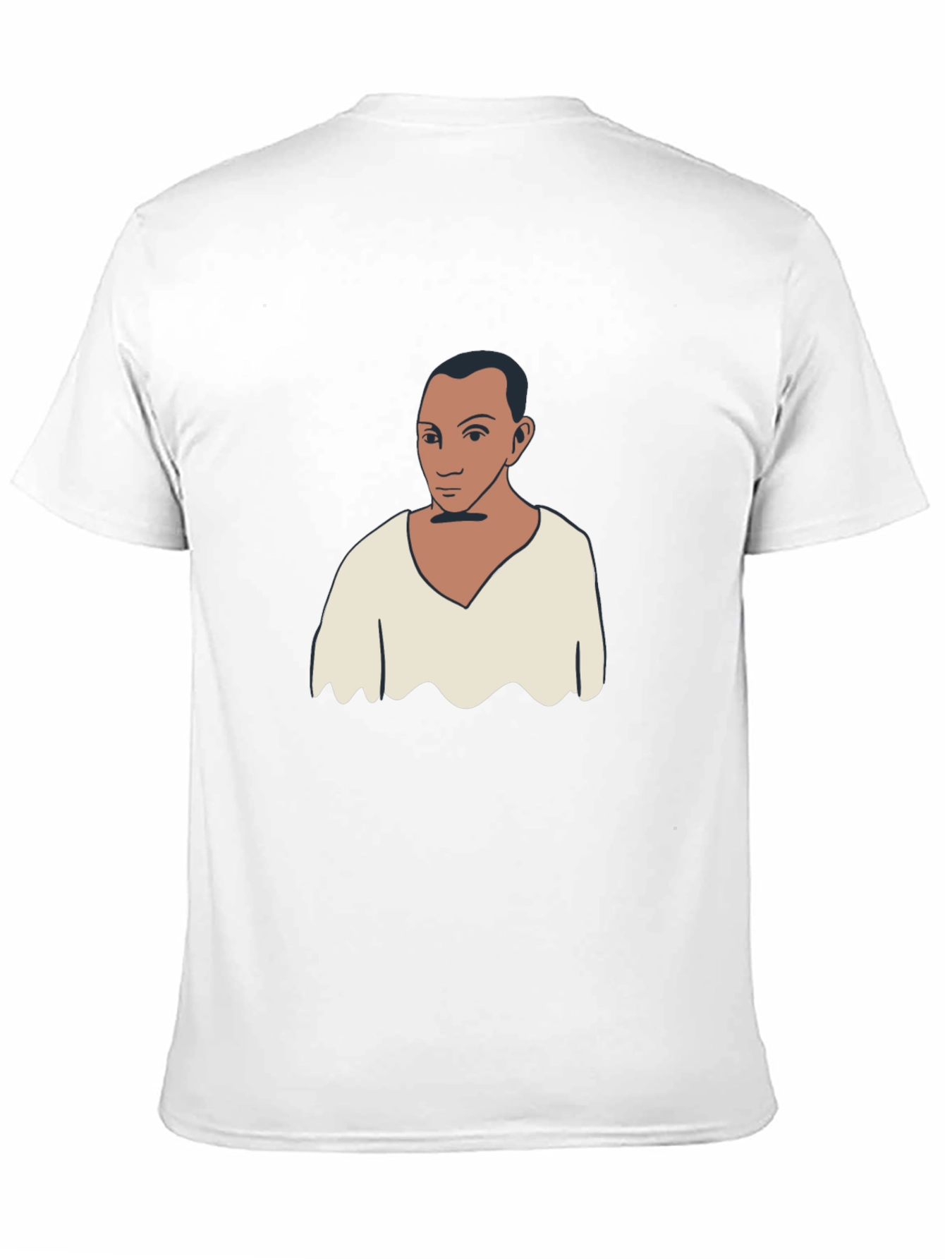 Unique Graphic Tee - Man Portrait Black T-Shirt