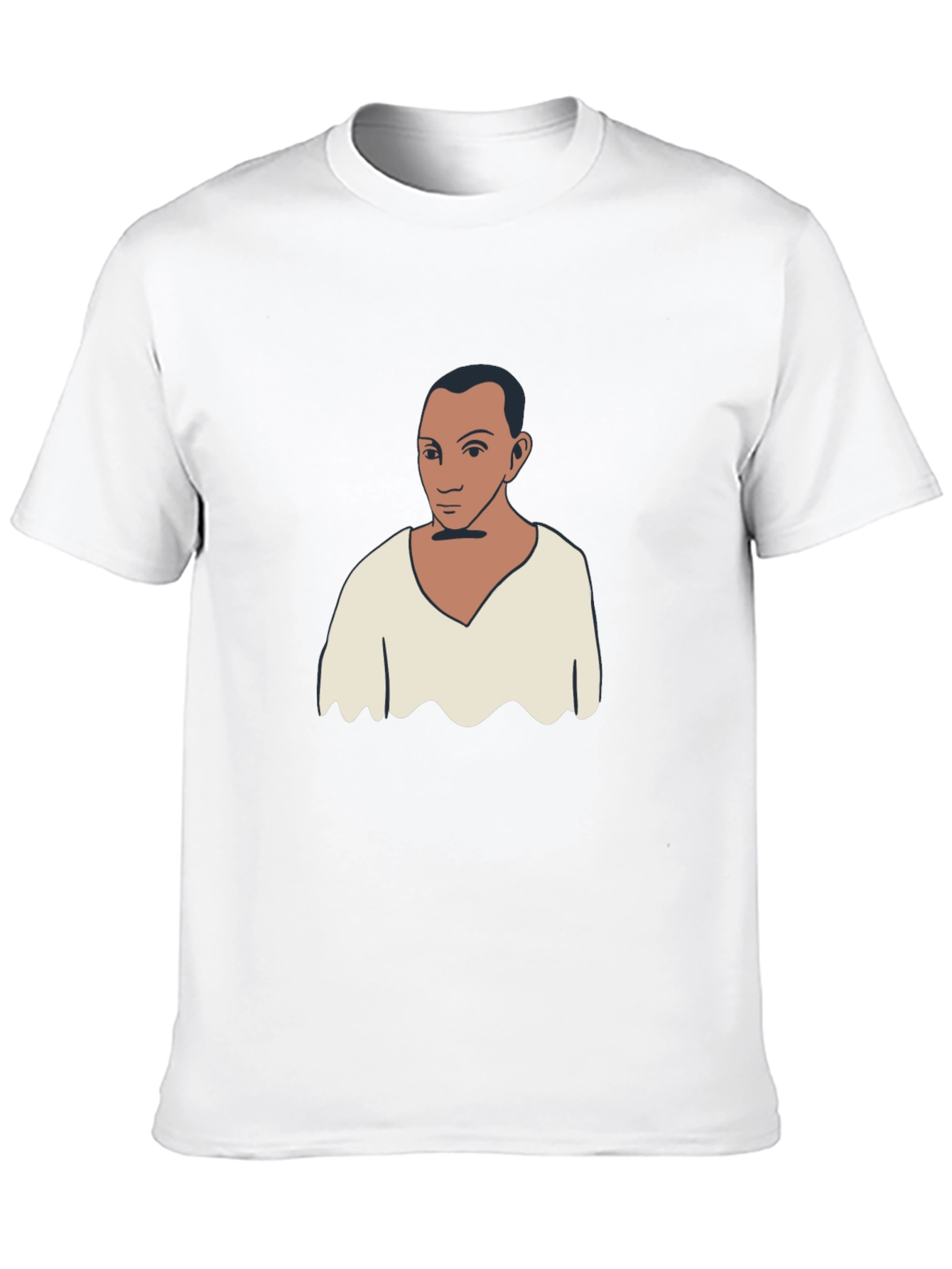 Unique Graphic Tee - Man Portrait Black T-Shirt