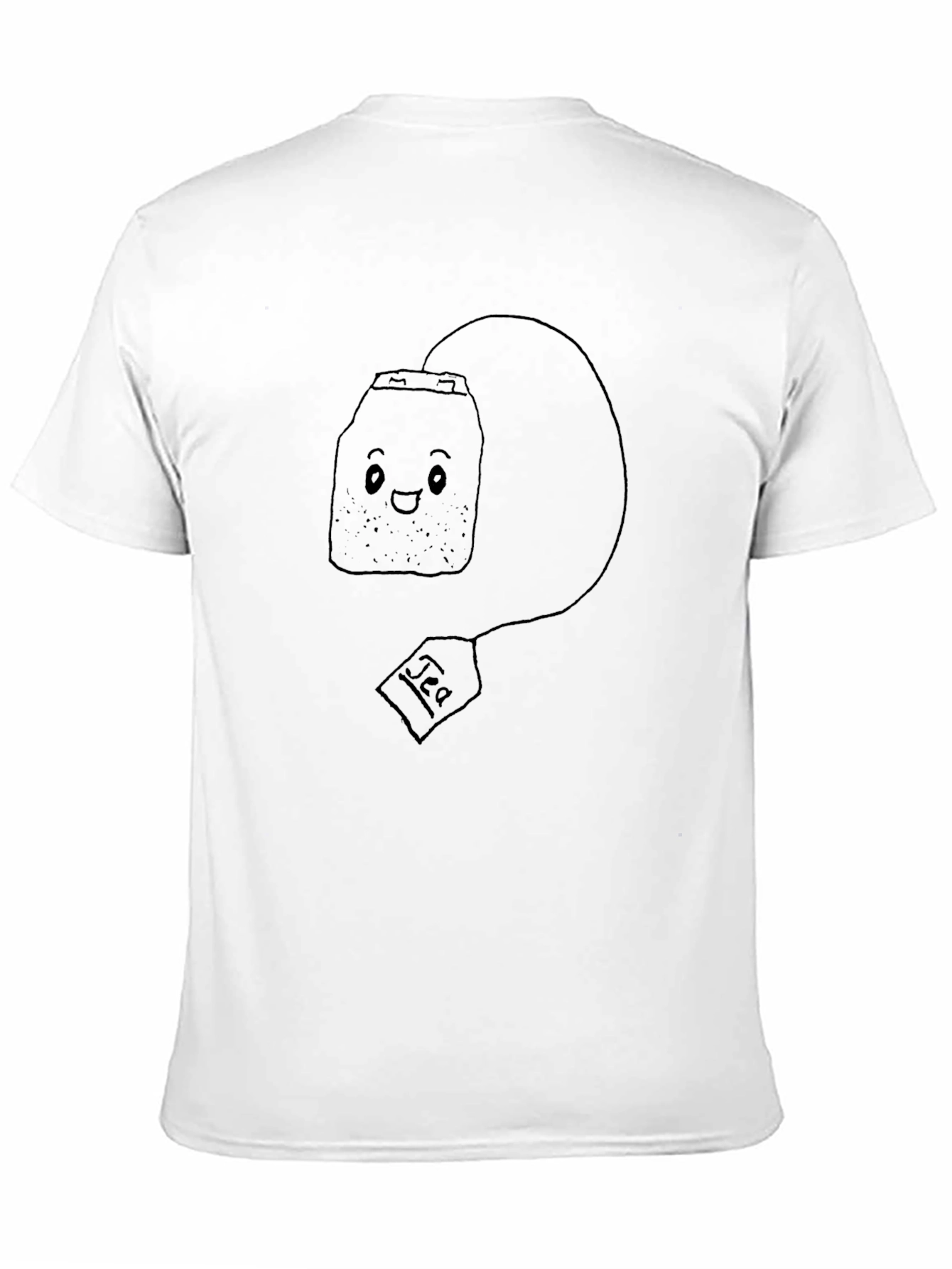 Cute Tea Bag Graphic Tee - Black