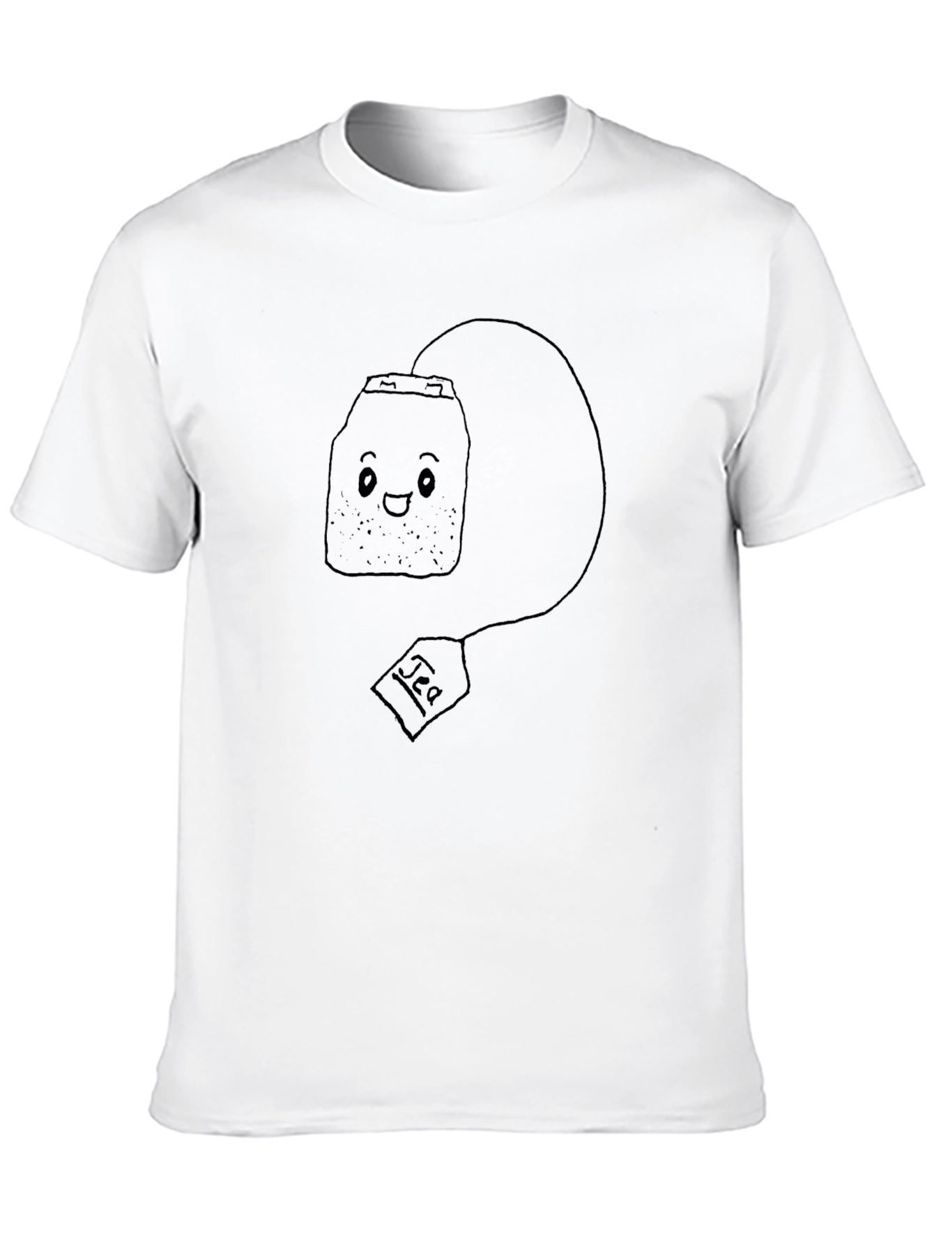 Cute Tea Bag Graphic Tee - Black