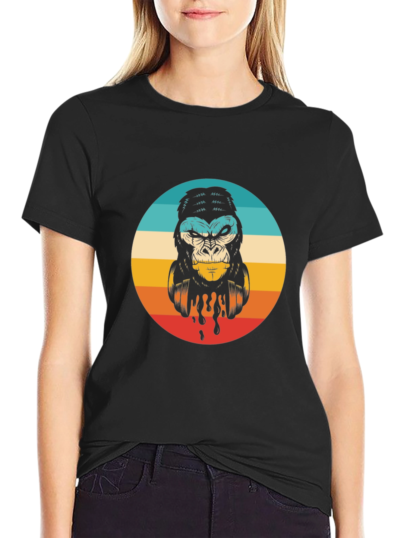 Retro Gorilla Graphic Tee - Cool Animal T-Shirt