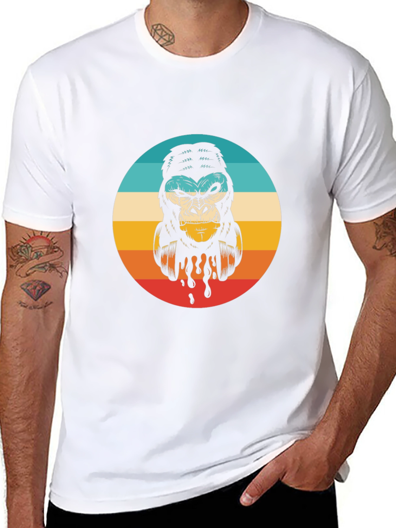 Retro Gorilla Graphic Tee - Cool Animal T-Shirt