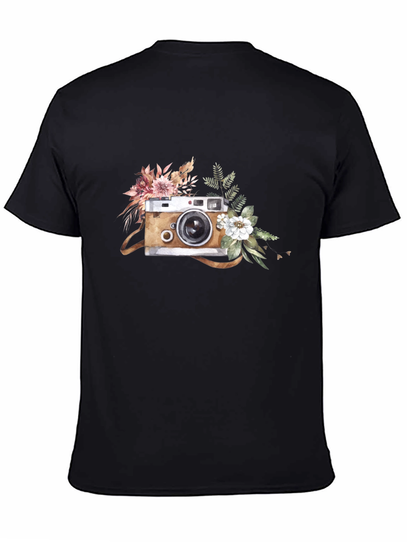 Floral Camera Graphic T-Shirt