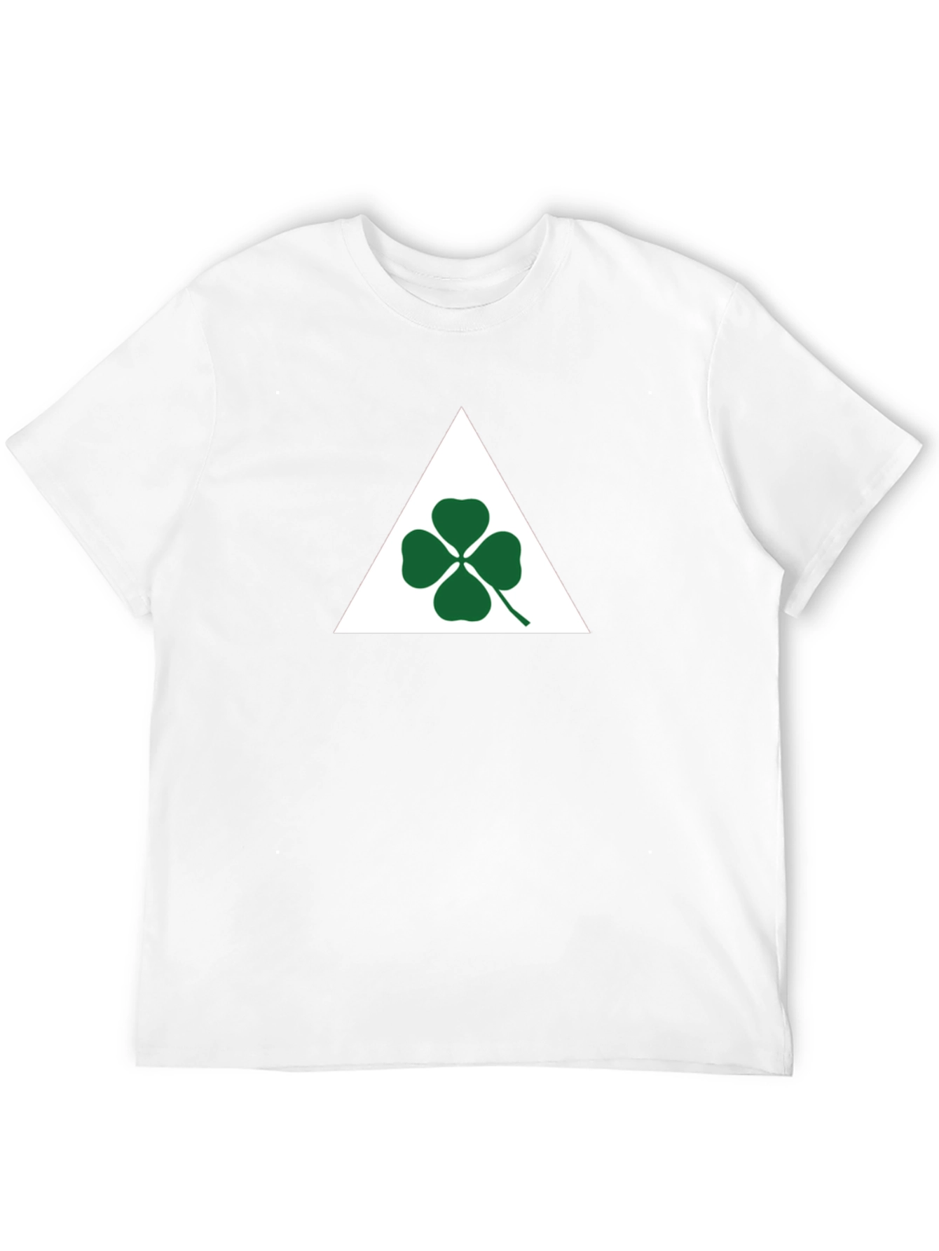 Black T-Shirt with Shamrock Triangle Graphic