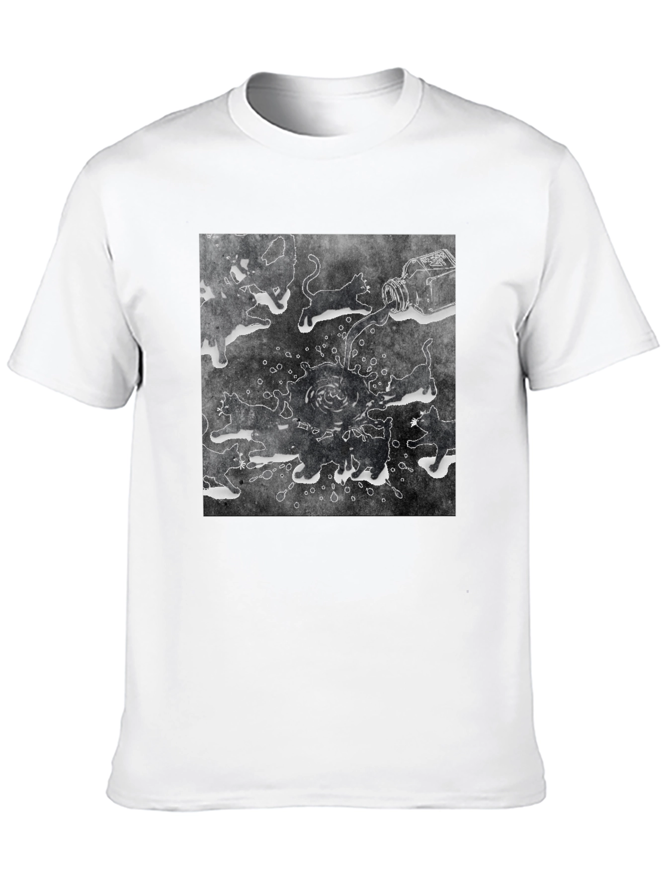 Ink Cats Graphic Tee - Unique Artistic Design