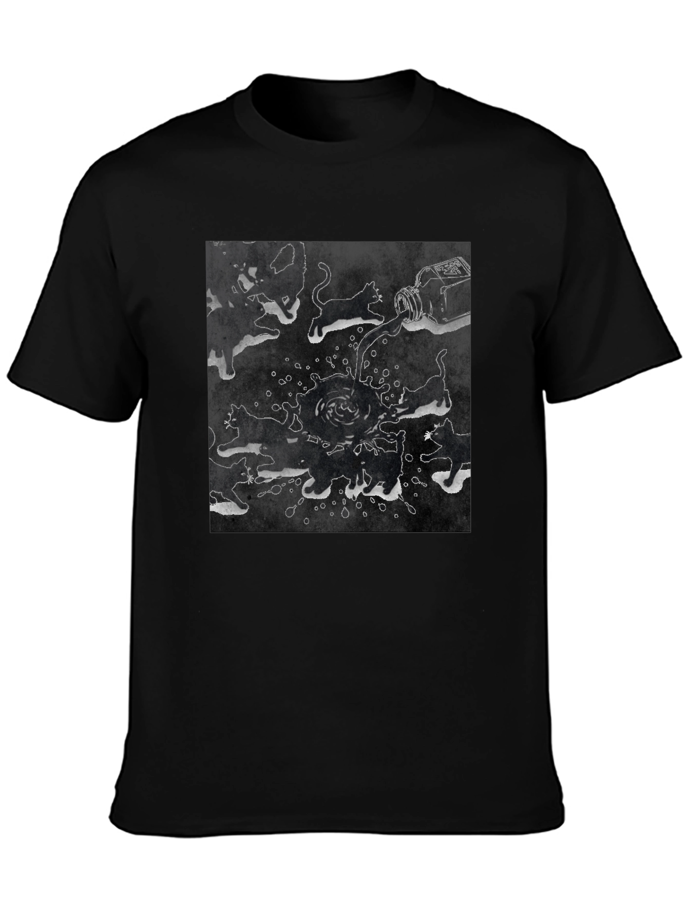Ink Cats Graphic Tee - Unique Artistic Design