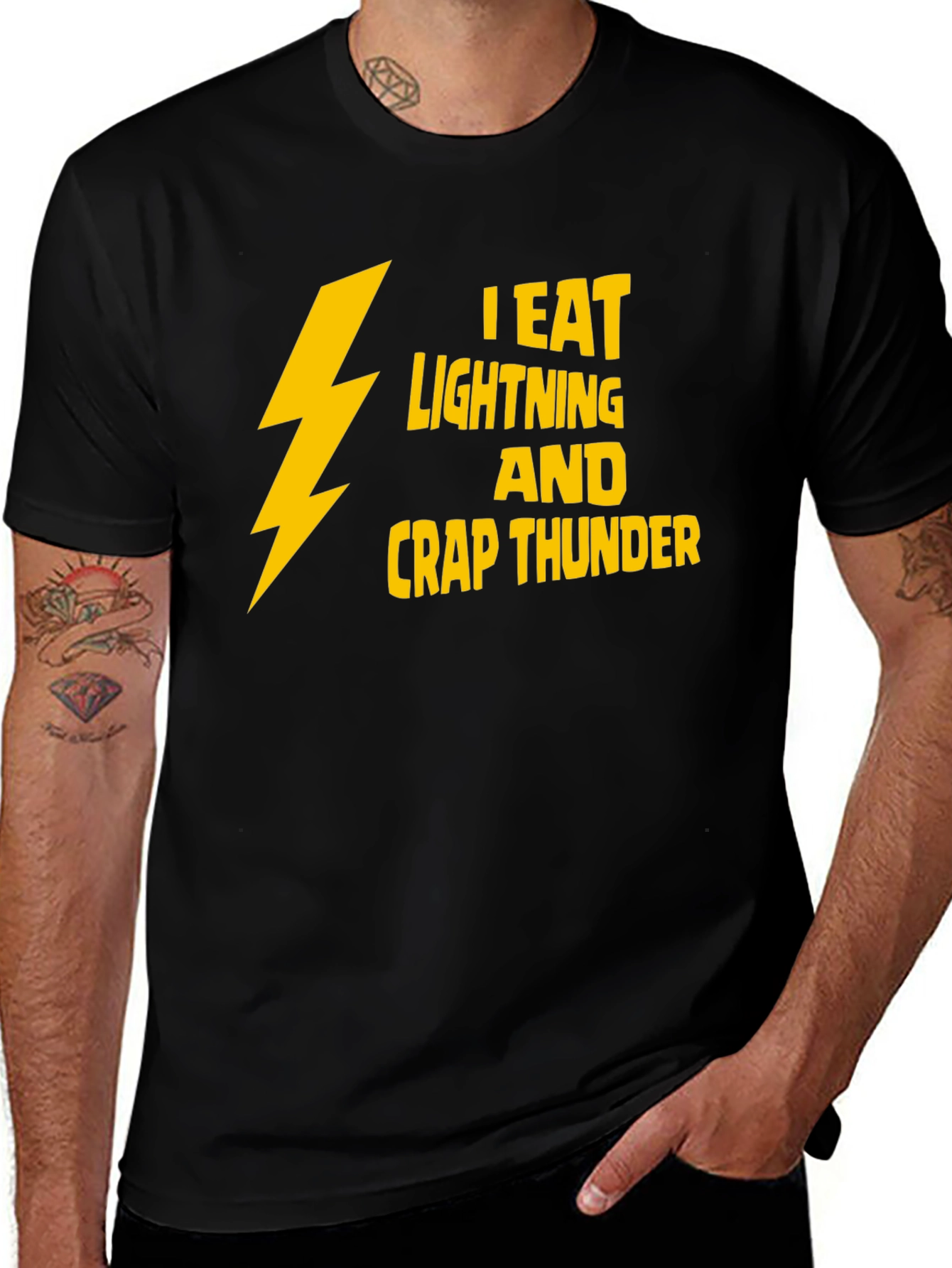 I Eat Lightning & Crap Thunder Black T-Shirt