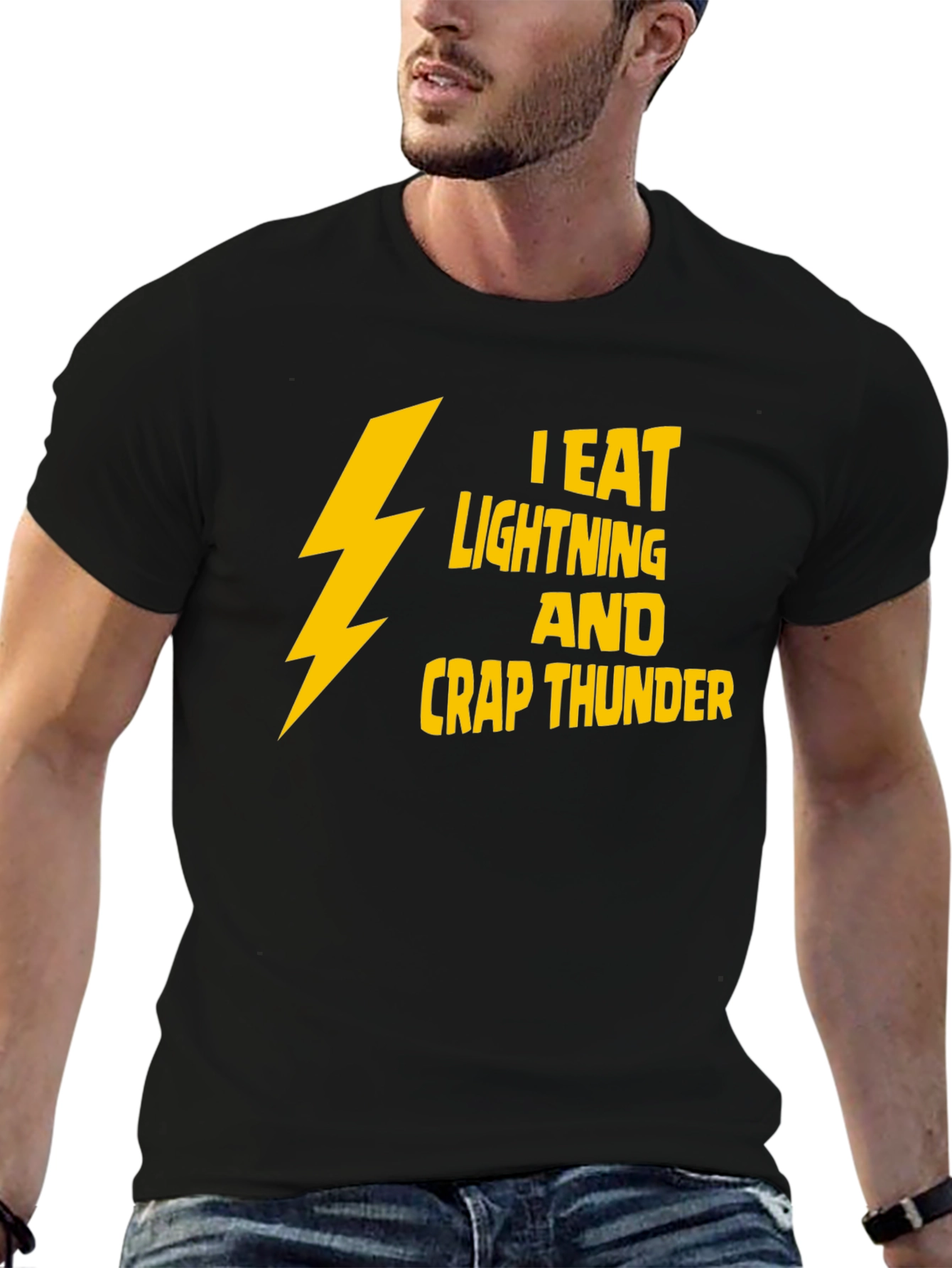 I Eat Lightning & Crap Thunder Black T-Shirt