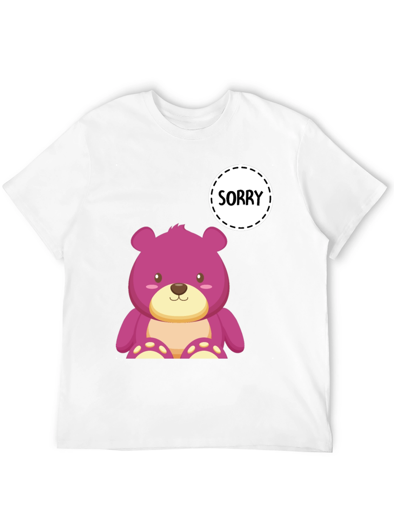 Sorry Bear Graphic T-Shirt - Mens Black Tee
