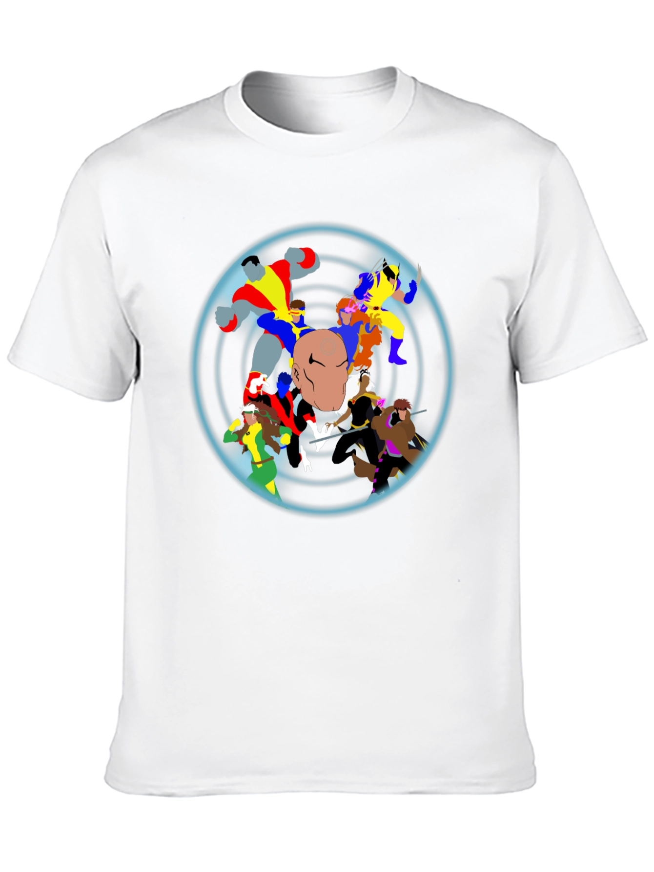 X-Men Cartoon Graphic Black T-Shirt