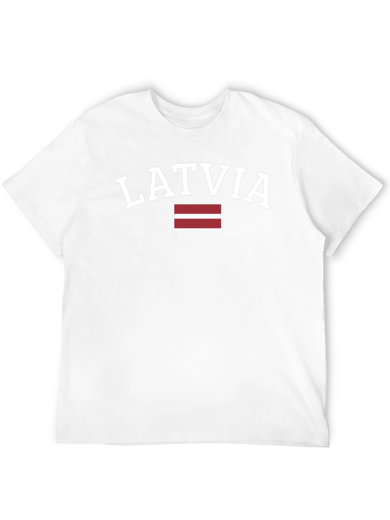 Latvia Flag Graphic Tee - Black Cotton T-Shirt