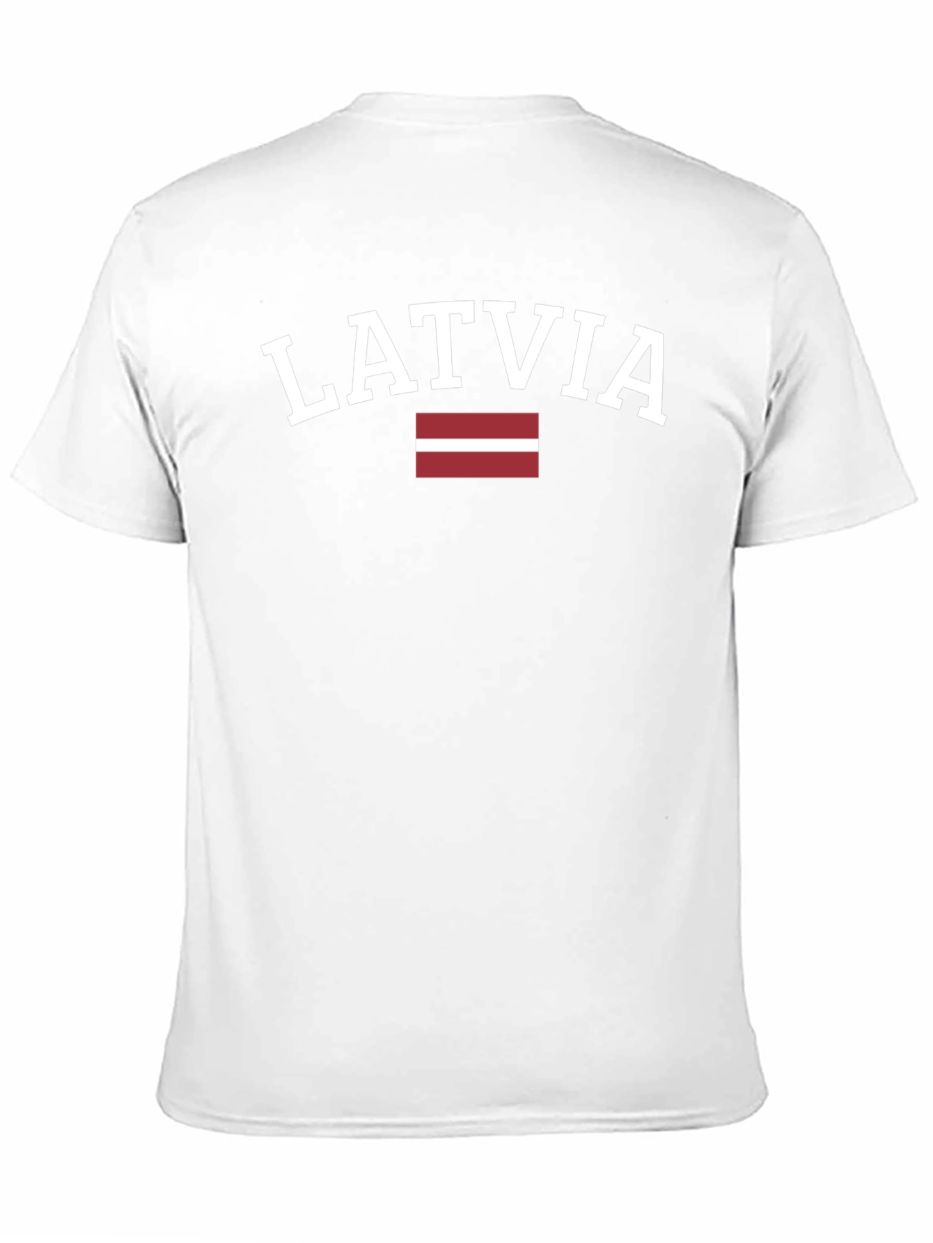 Latvia Flag Graphic Tee - Black Cotton T-Shirt