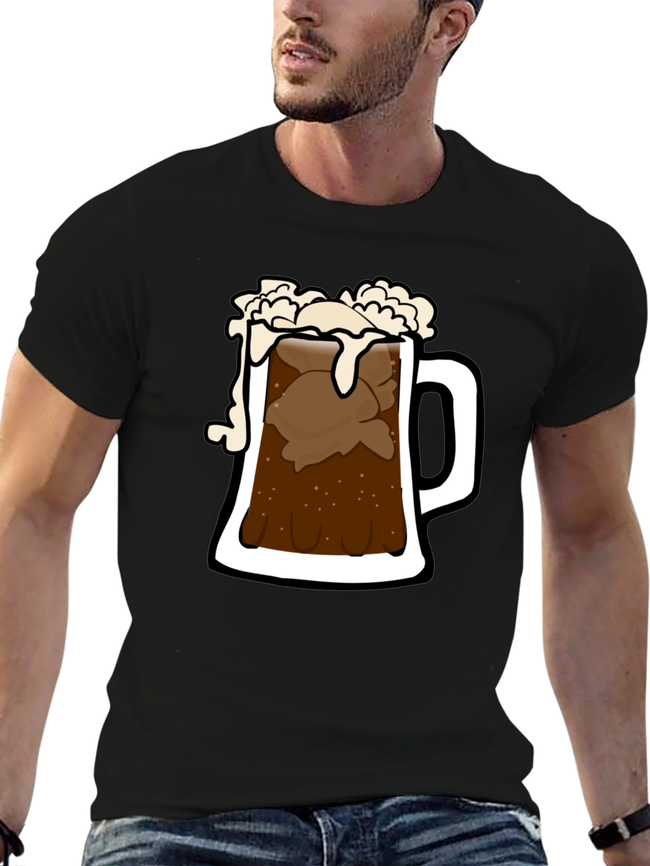 Root Beer Float Graphic Tee - Black