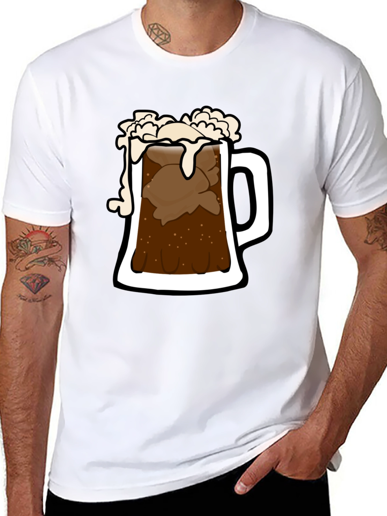 Root Beer Float Graphic Tee - Black