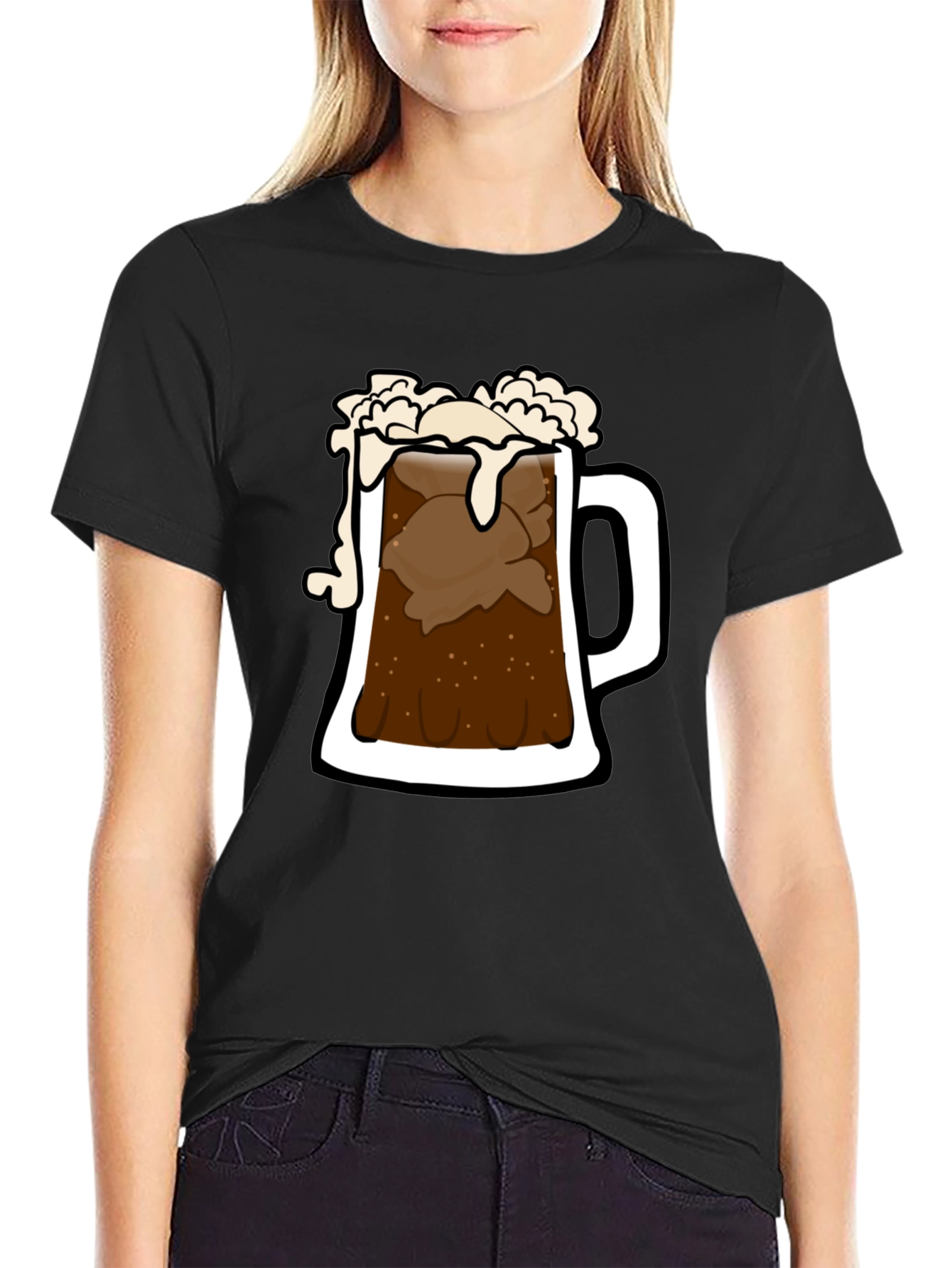 Root Beer Float Graphic Tee - Black