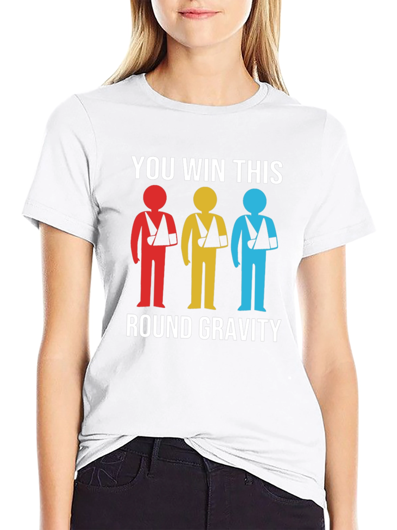 Gravity Wins Broken Arm T-Shirt