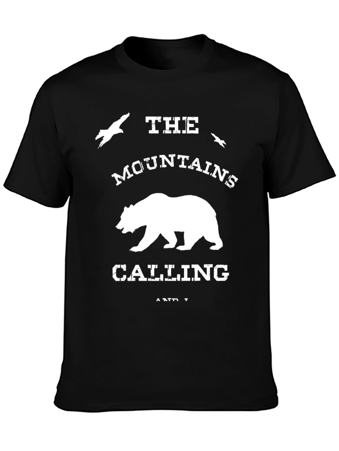 Mountains are Calling Bear Graphic T-Shirt