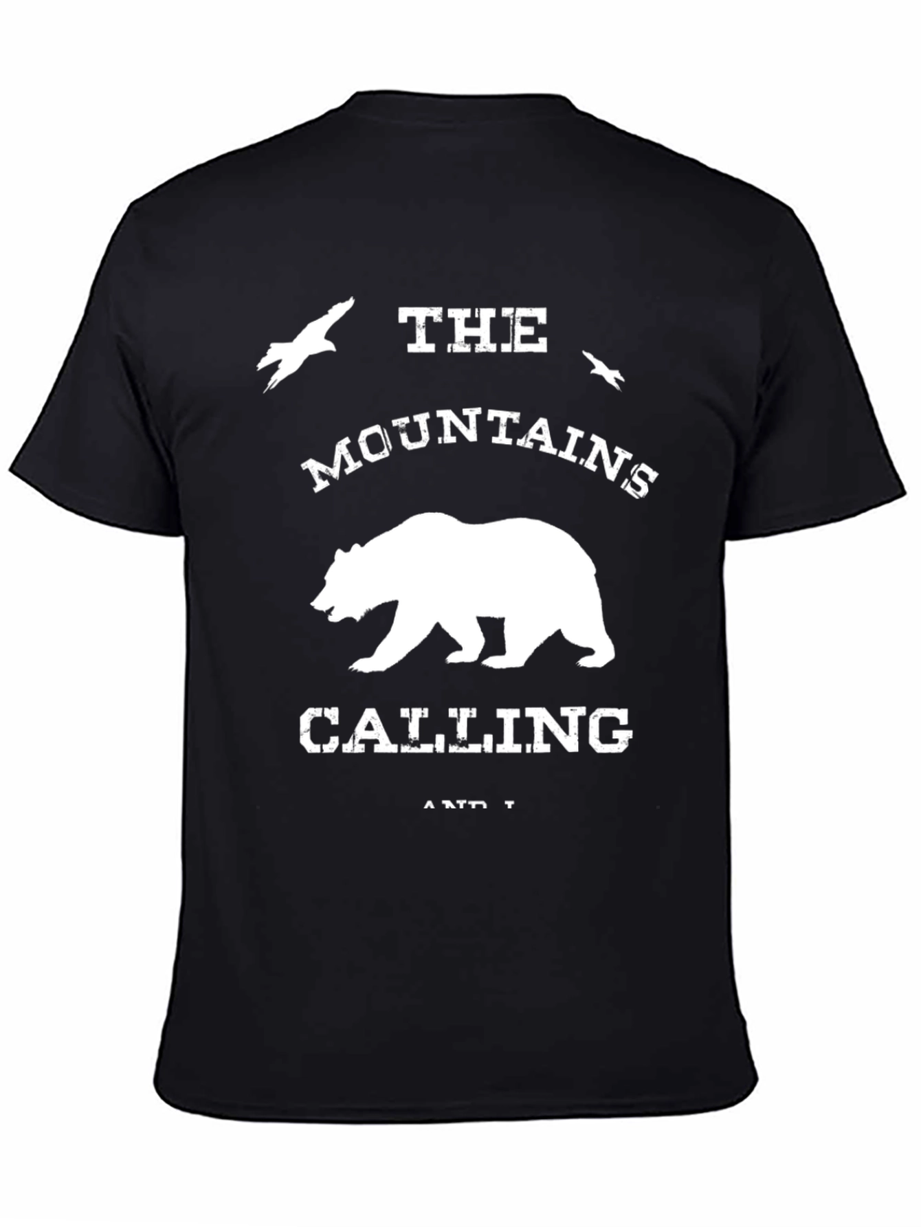Mountains are Calling Bear Graphic T-Shirt