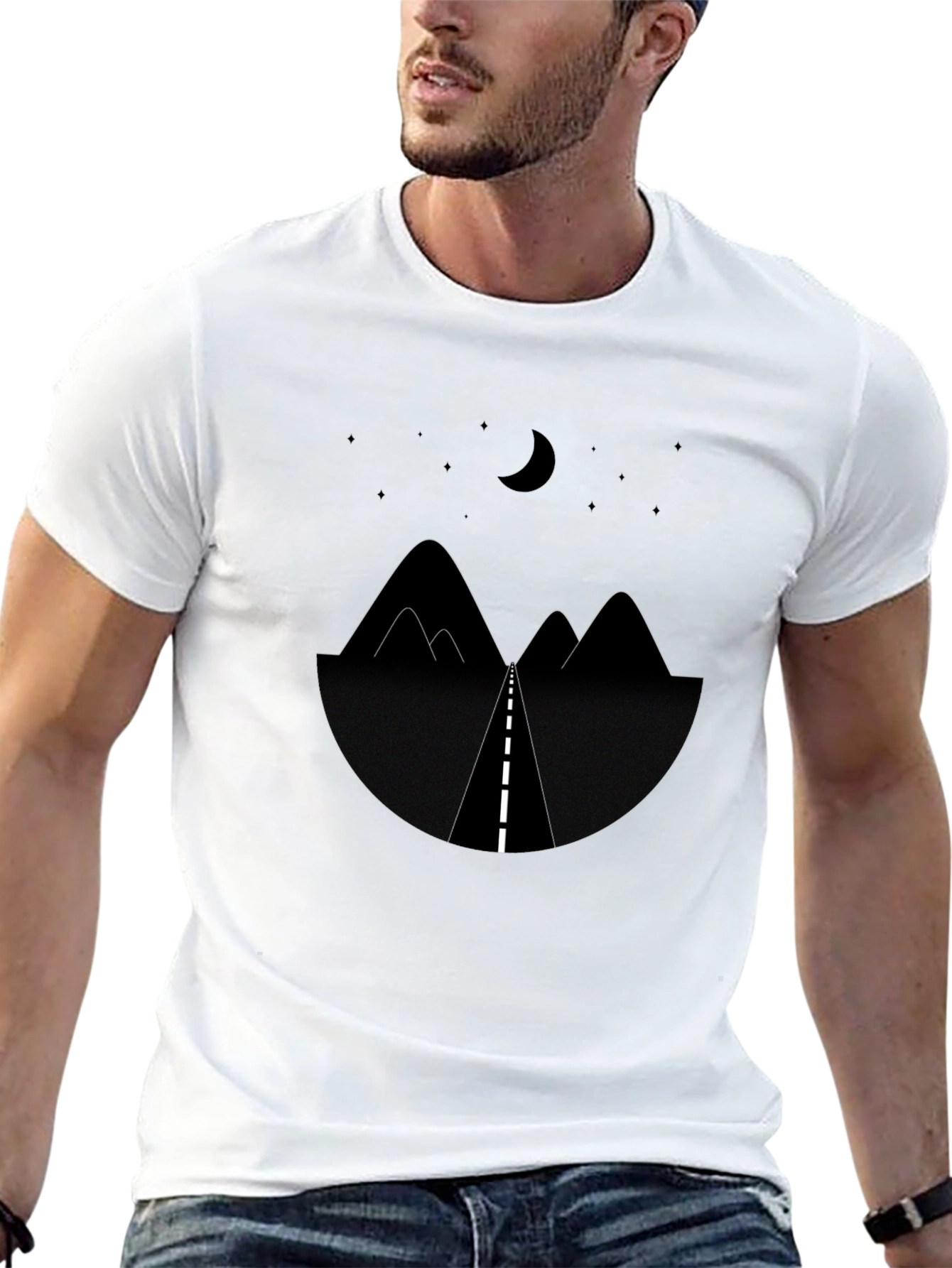 Night Road Graphic Tee - Modern Stylish T-Shirt