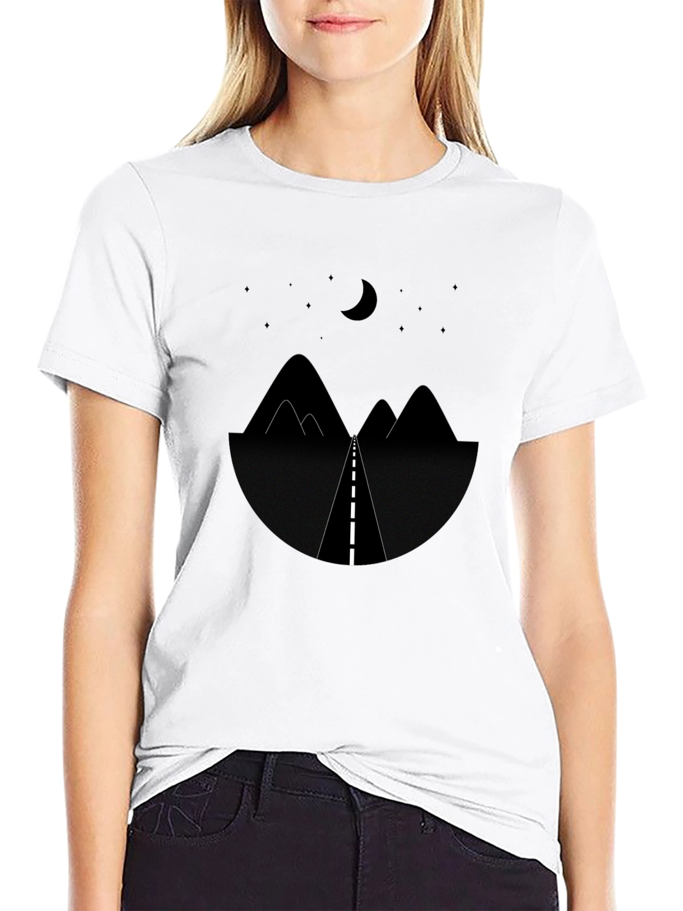 Night Road Graphic Tee - Modern Stylish T-Shirt