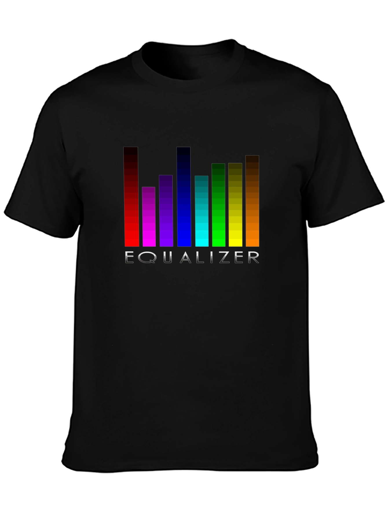 Equalizer Graphic Black T-Shirt - Music Lover Tee