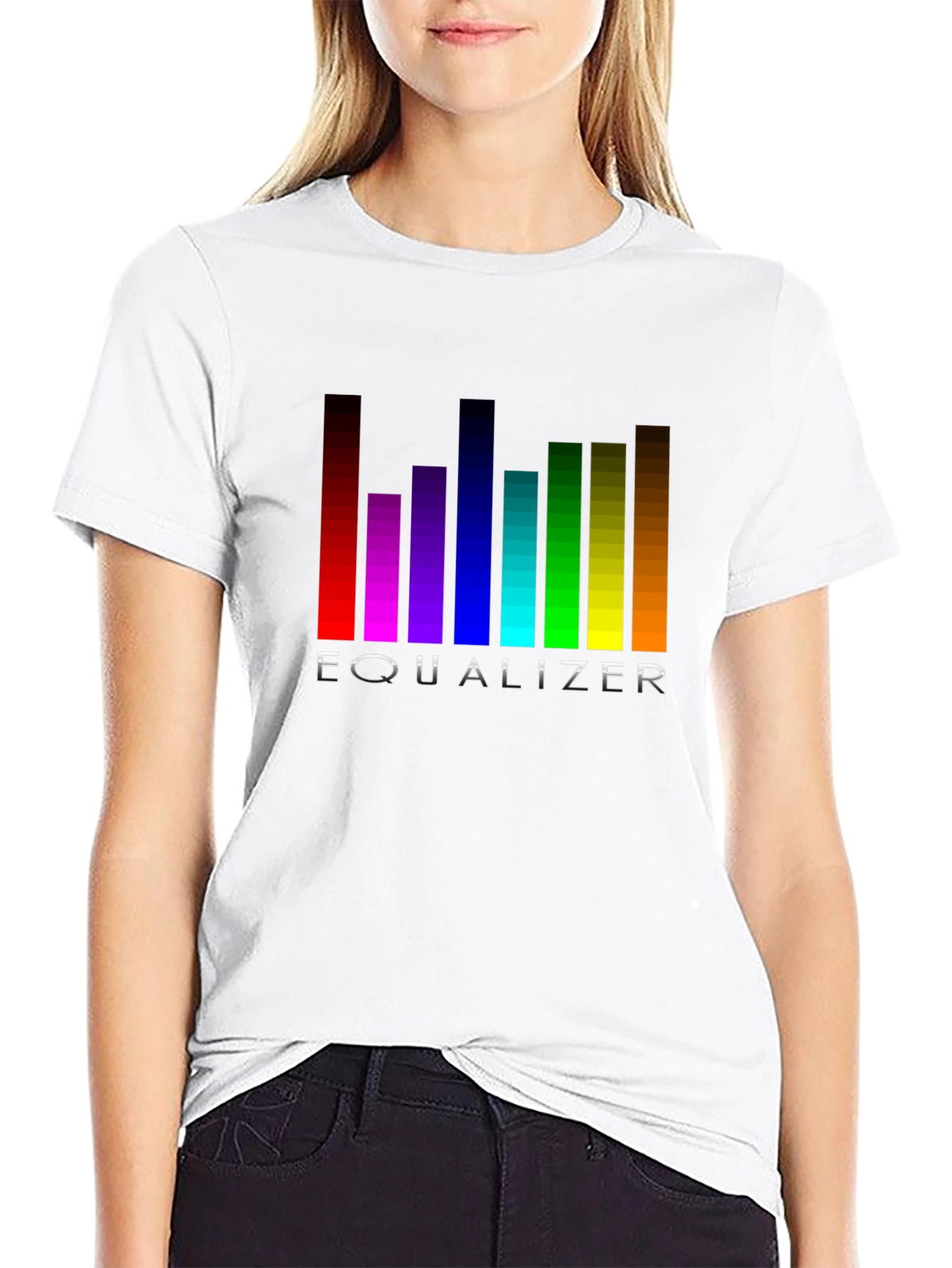 Equalizer Graphic Black T-Shirt - Music Lover Tee