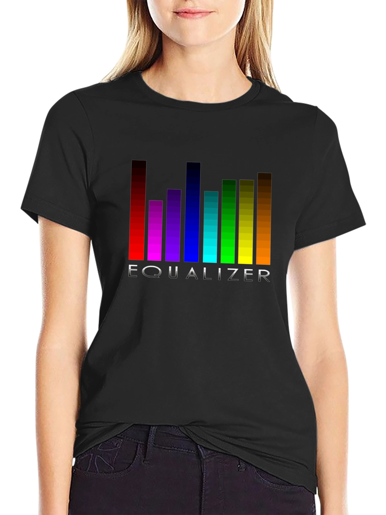 Equalizer Graphic Black T-Shirt - Music Lover Tee