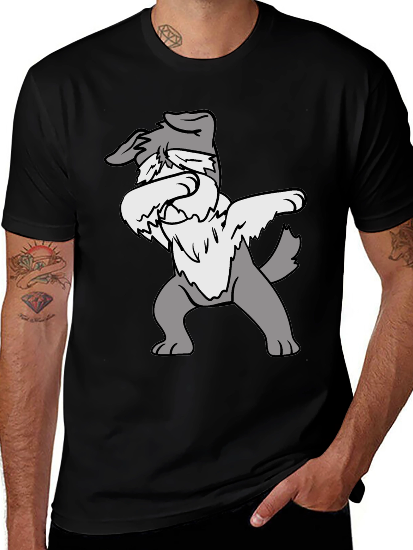 Dabbing Dog Graphic Tee - Funny Animal T-Shirt