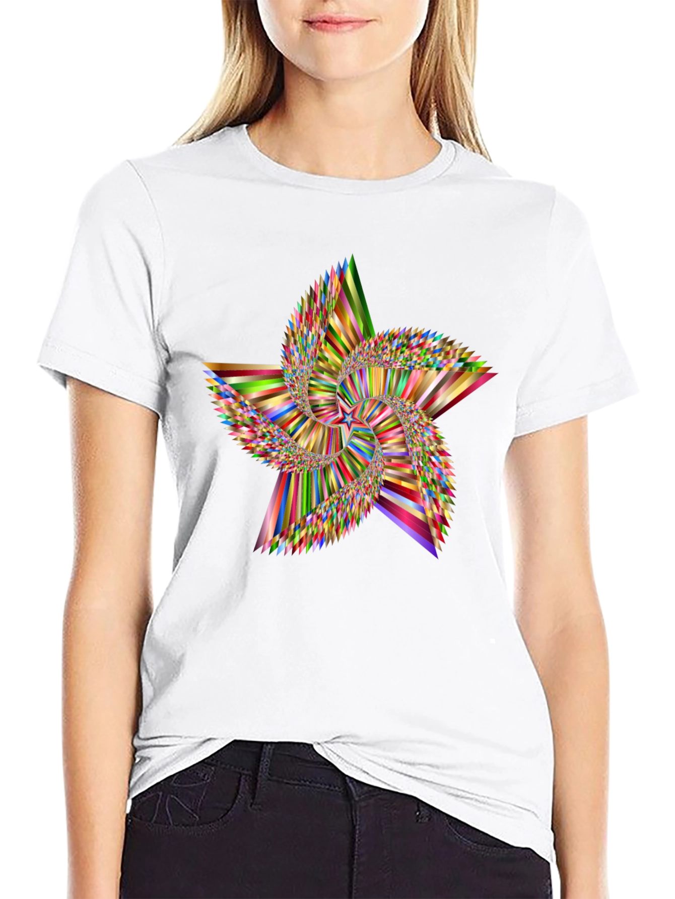 Vibrant Star Graphic T-Shirt - Stylish Cotton Tee