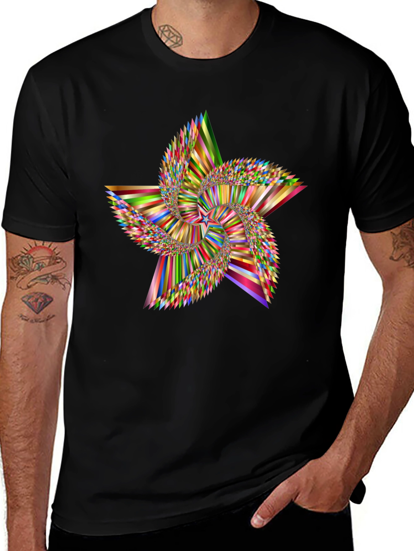 Vibrant Star Graphic T-Shirt - Stylish Cotton Tee