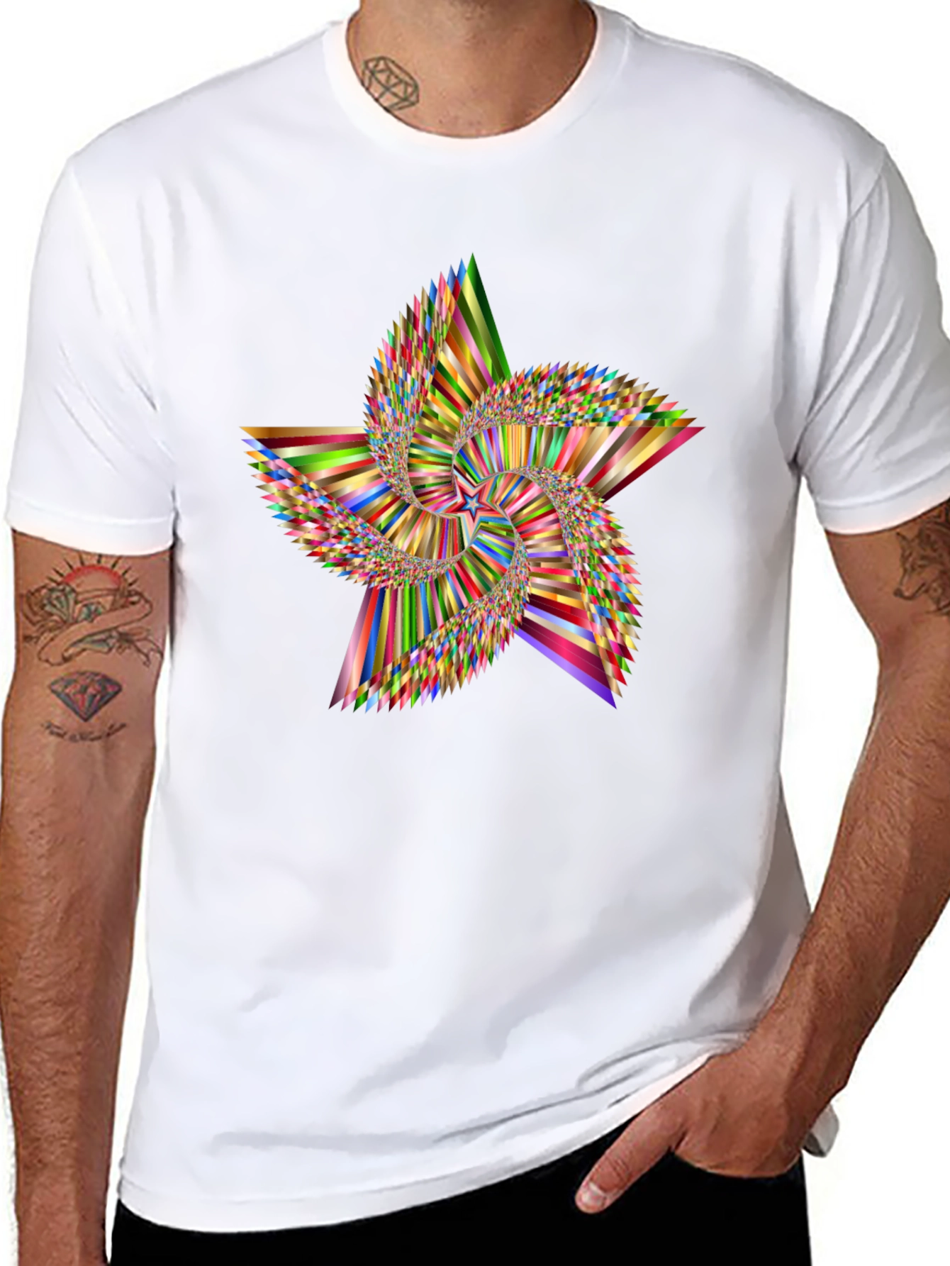 Vibrant Star Graphic T-Shirt - Stylish Cotton Tee