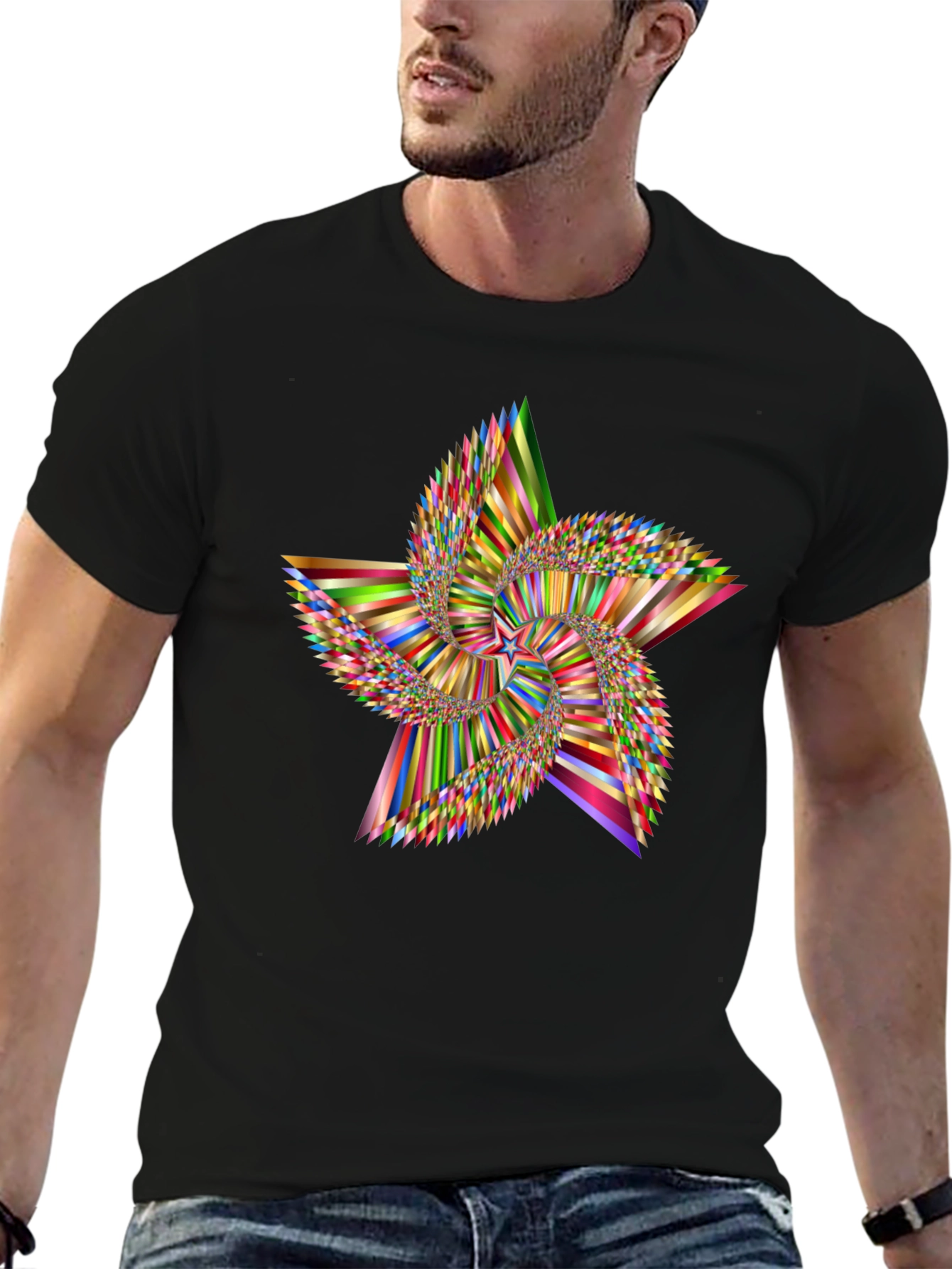 Vibrant Star Graphic T-Shirt - Stylish Cotton Tee
