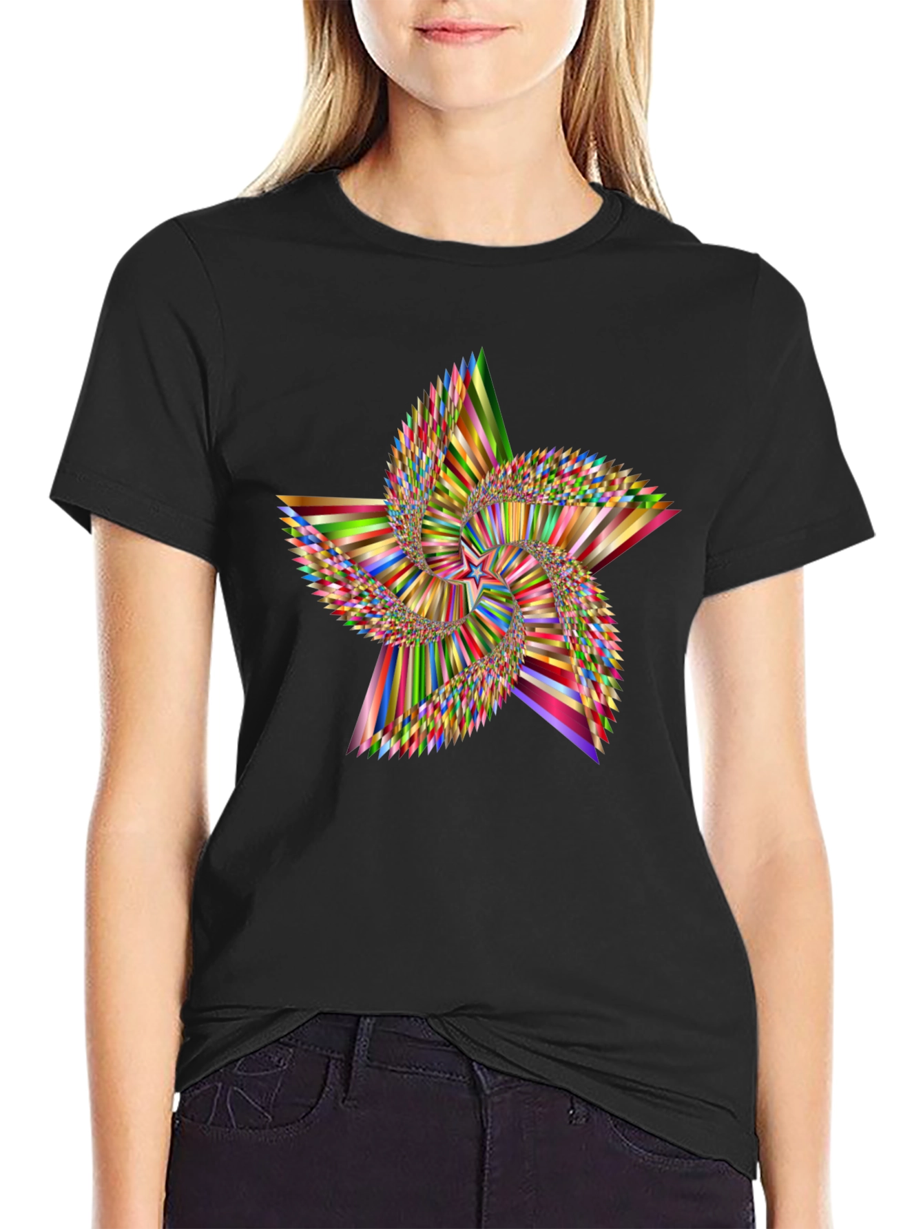 Vibrant Star Graphic T-Shirt - Stylish Cotton Tee