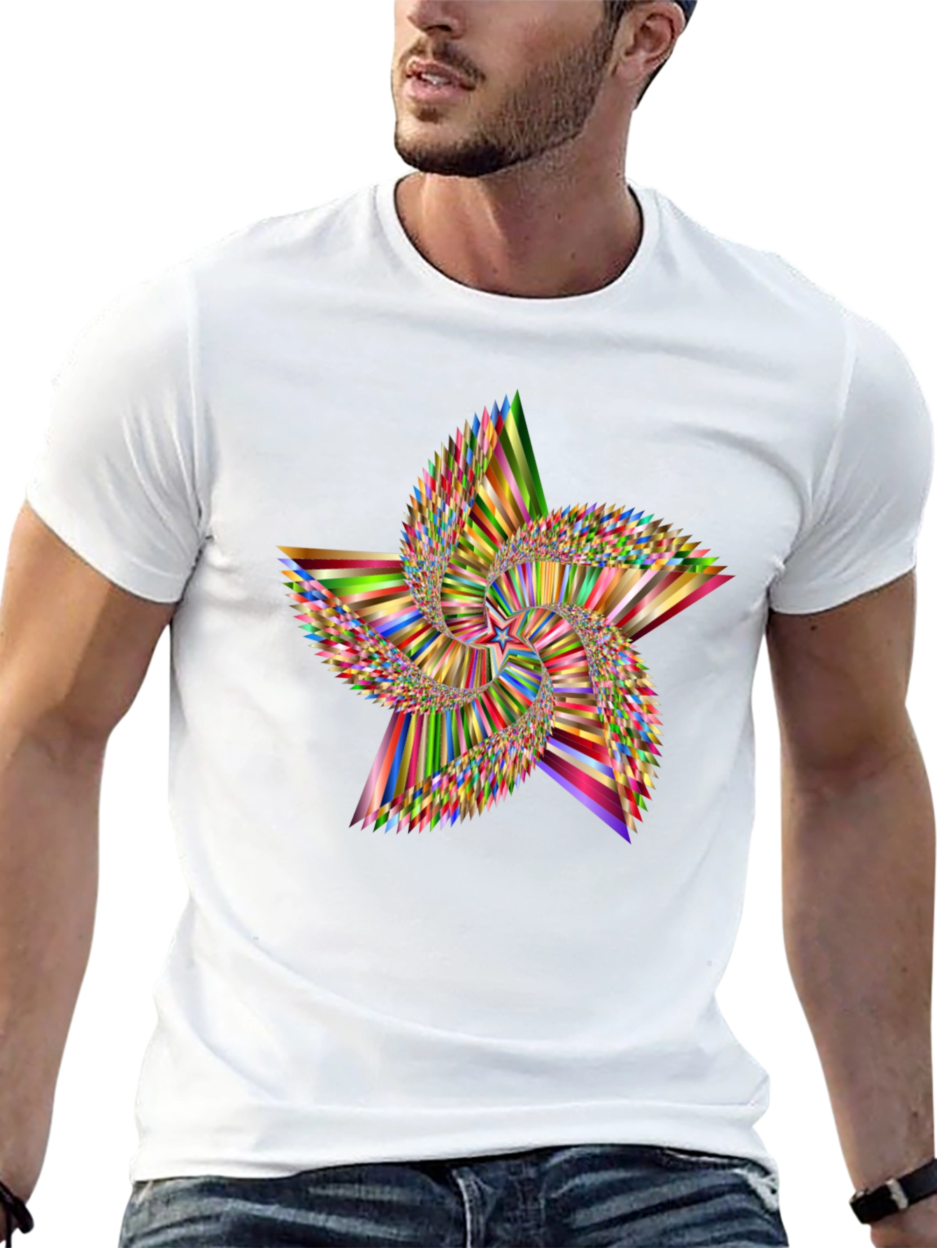 Vibrant Star Graphic T-Shirt - Stylish Cotton Tee