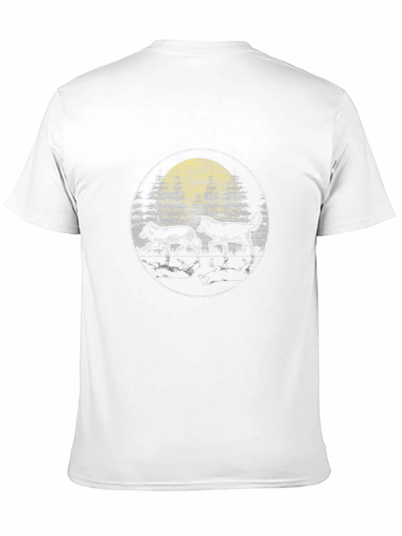 Wolf Pack Moon Graphic T-Shirt - Black
