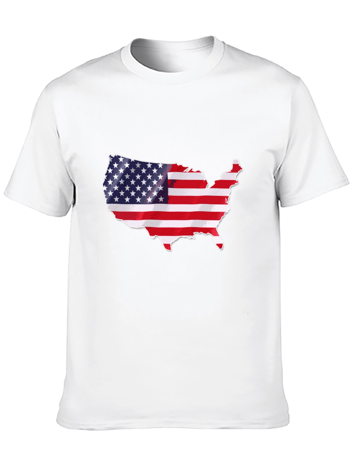 USA Flag Map T-Shirt - Patriotic Pride