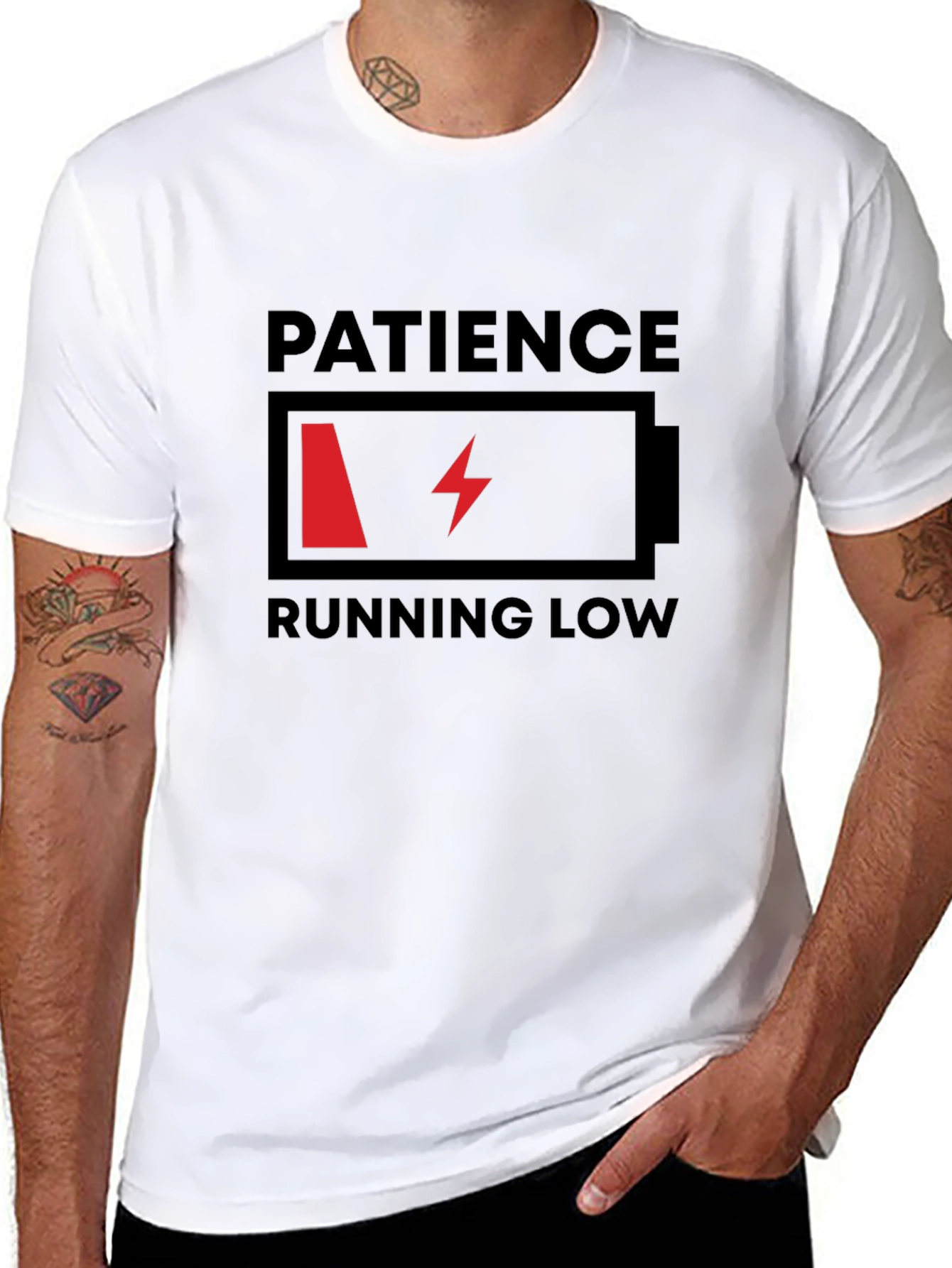 Patience Running Low Funny Graphic T-Shirt
