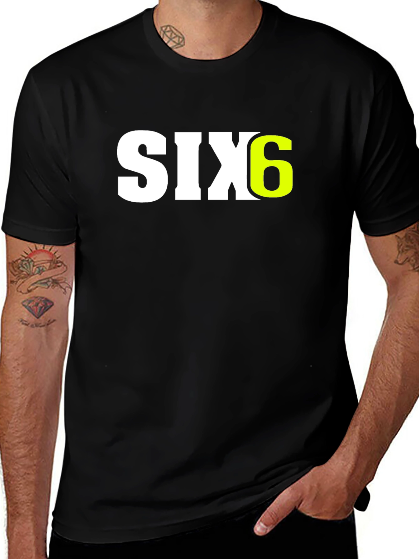 SIX6 Graphic Tee - Mens Black T-Shirt