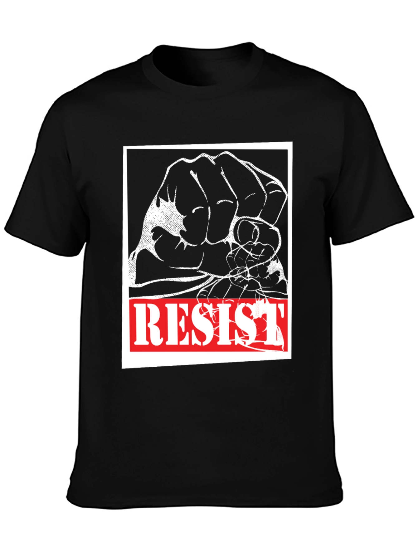 Resist Graphic Tee - Black Cotton Activism Shirt