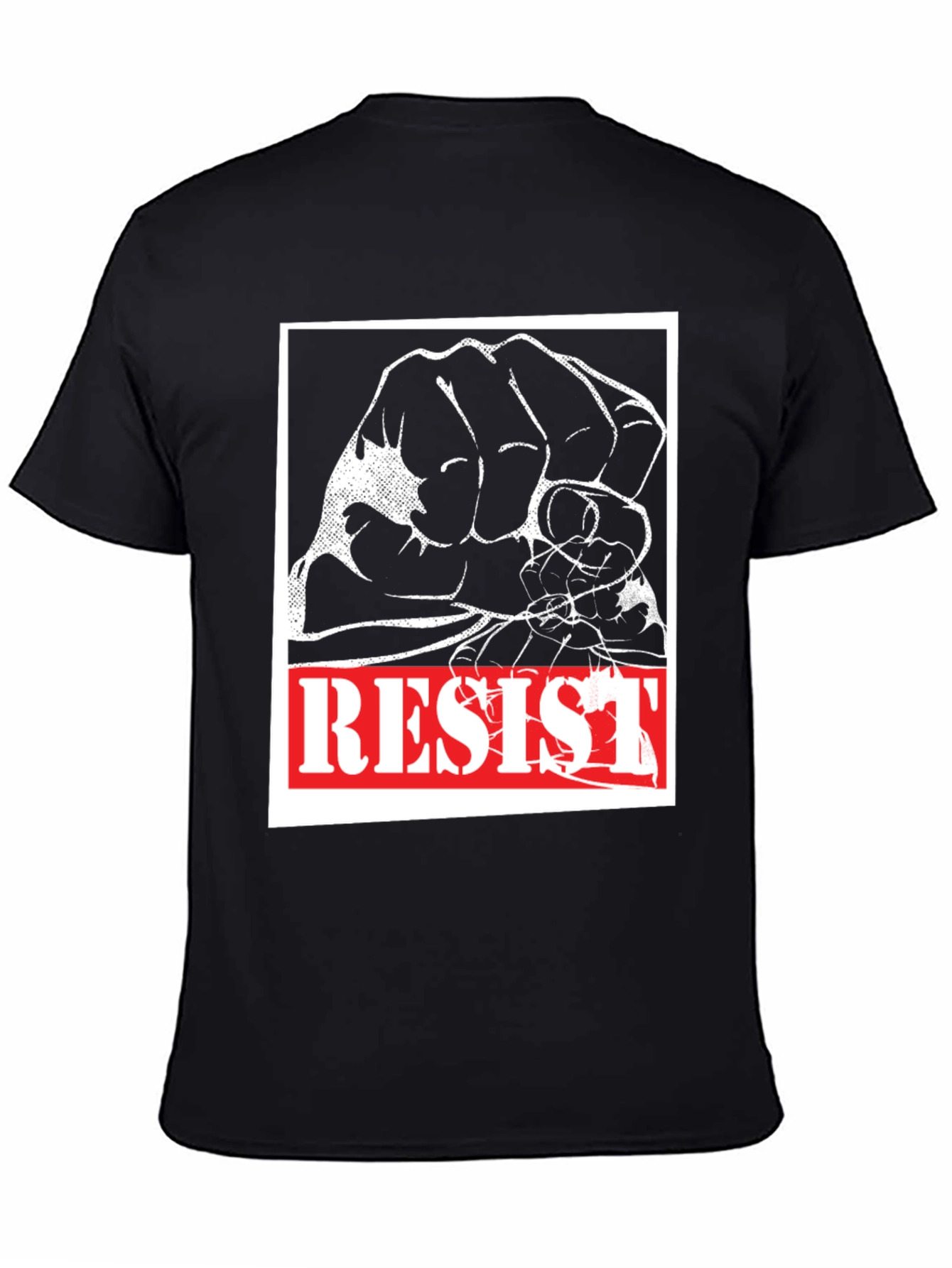 Resist Graphic Tee - Black Cotton Activism Shirt