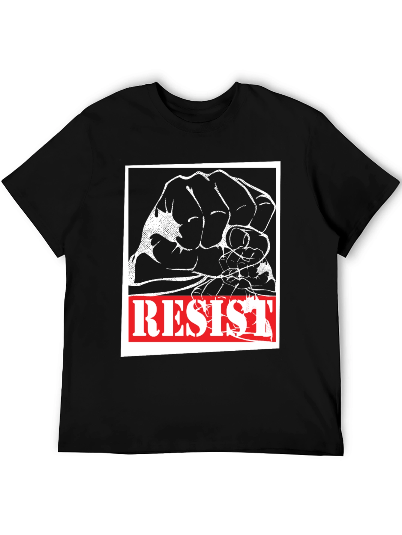 Resist Graphic Tee - Black Cotton Activism Shirt