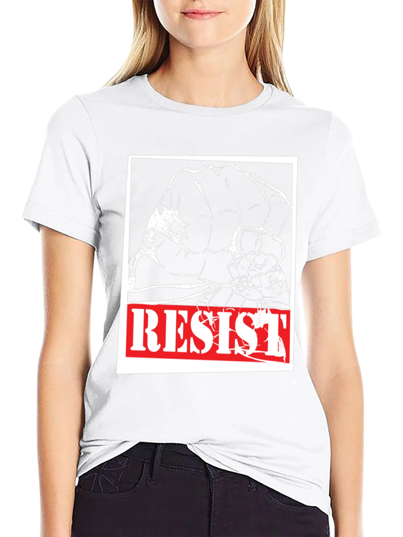 Resist Graphic Tee - Black Cotton Activism Shirt